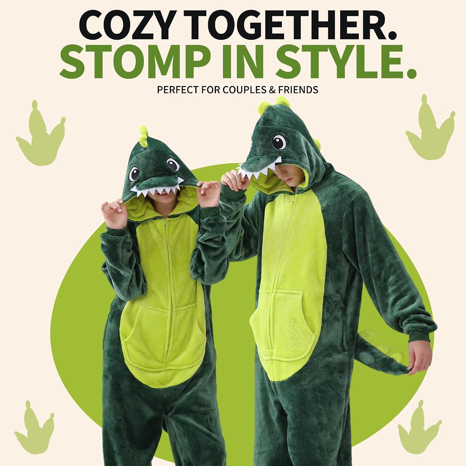 Detalle 1 de HOMEHUAL Dinosaur Onesie in Flannel