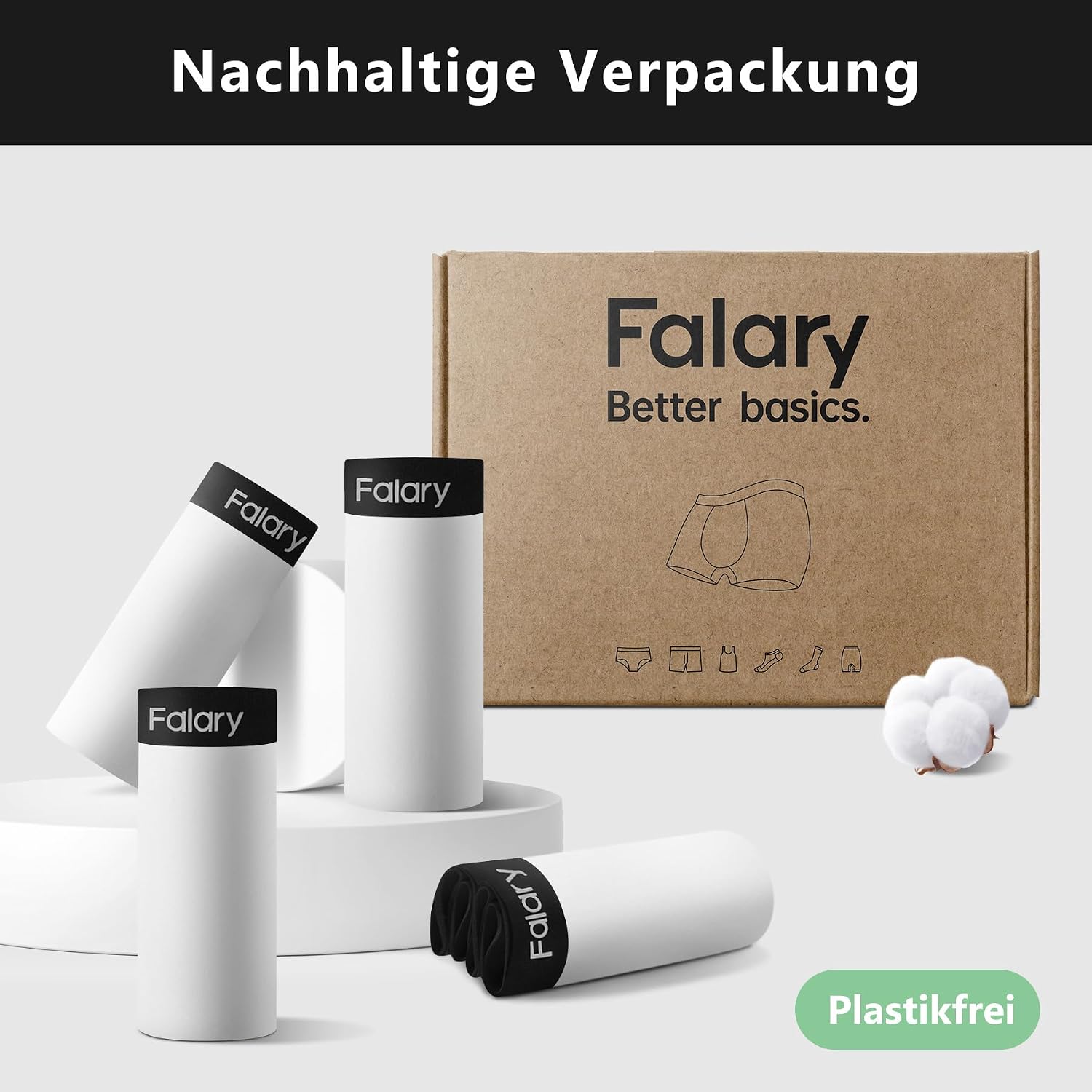 Thumbnail 6 de FALARY Boxershorts Herren – 4er Pack aus Bio-Baumwolle, schlanke Passform