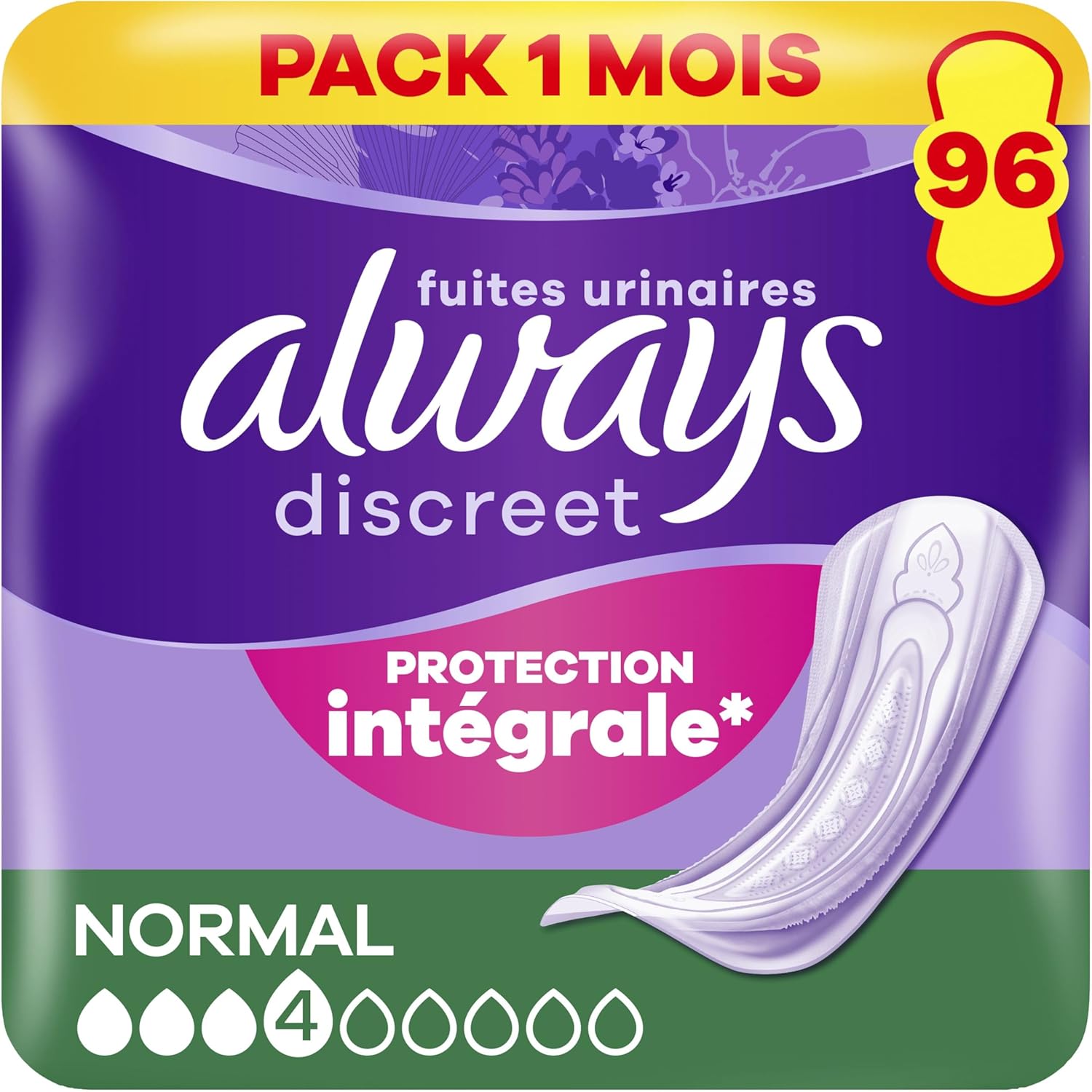 Detalle 2 de Always Discreet 64 serviettes incontinence 🚺