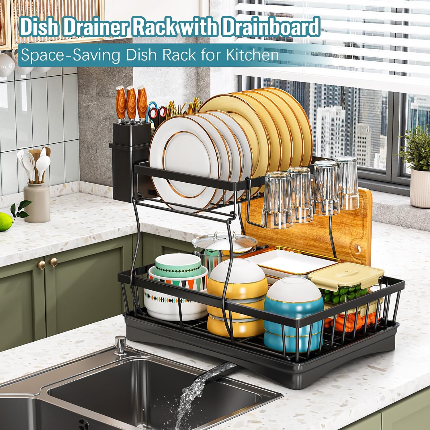 Thumbnail 3 de StowBin 2 Tier Dish Drainer Rack