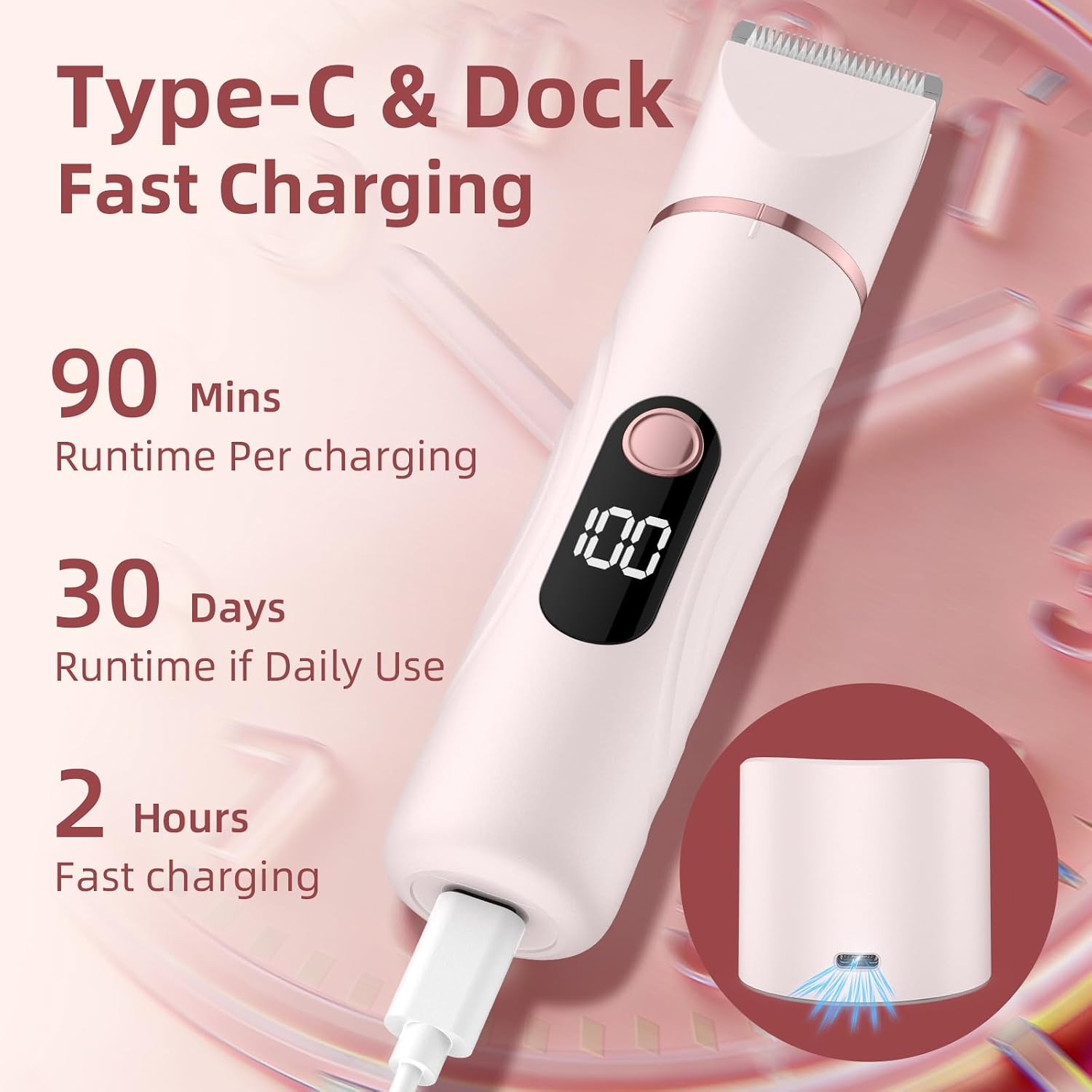 Detalle de Lady Shavers for Women: 3-in-1 Bikini Trimmer and More – Pink