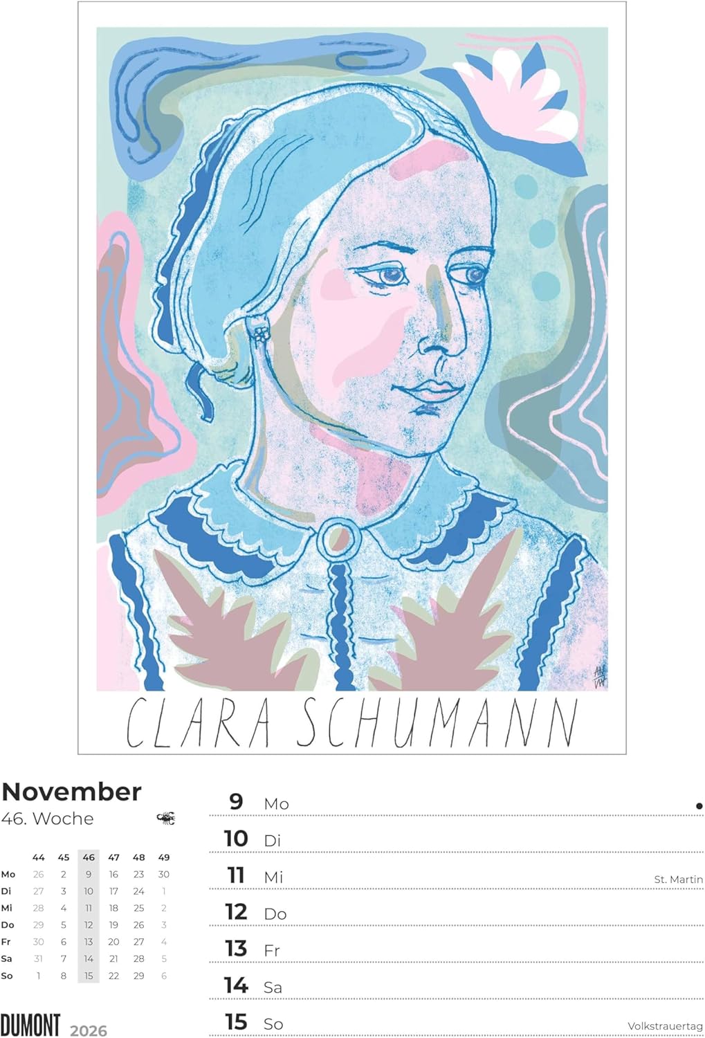 Thumbnail 5 de DUMONT Starke Frauen 2026 Wochenkalender mit 53 Porträts & Biografien (Wandkalender, 21 x 30 cm, Spiralbindung)