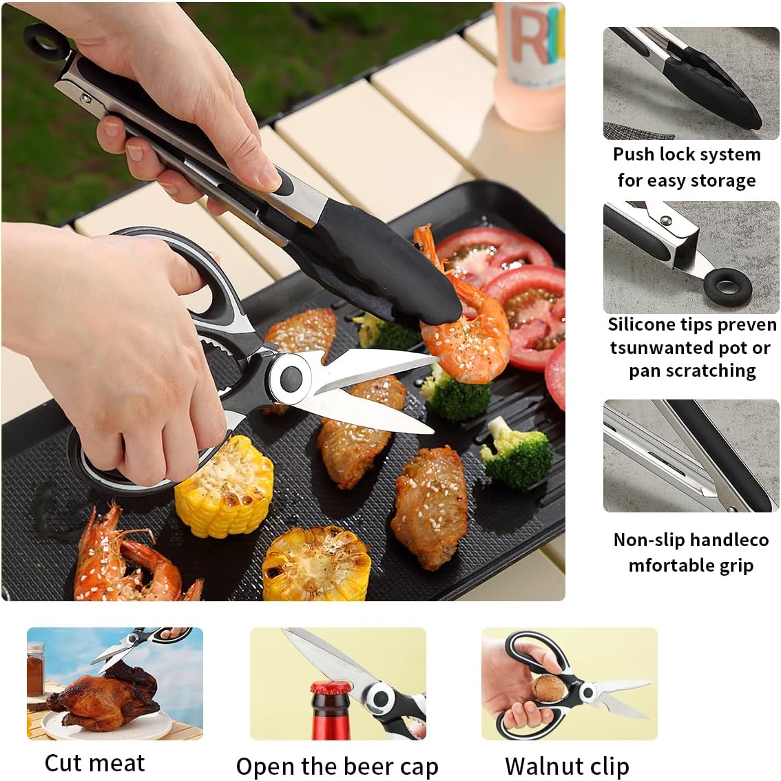 Thumbnail 3 de Camping Accessoires – Ensemble d’ustensiles de cuisine de camping Evanda (kit portable pour voyages et camping-car)