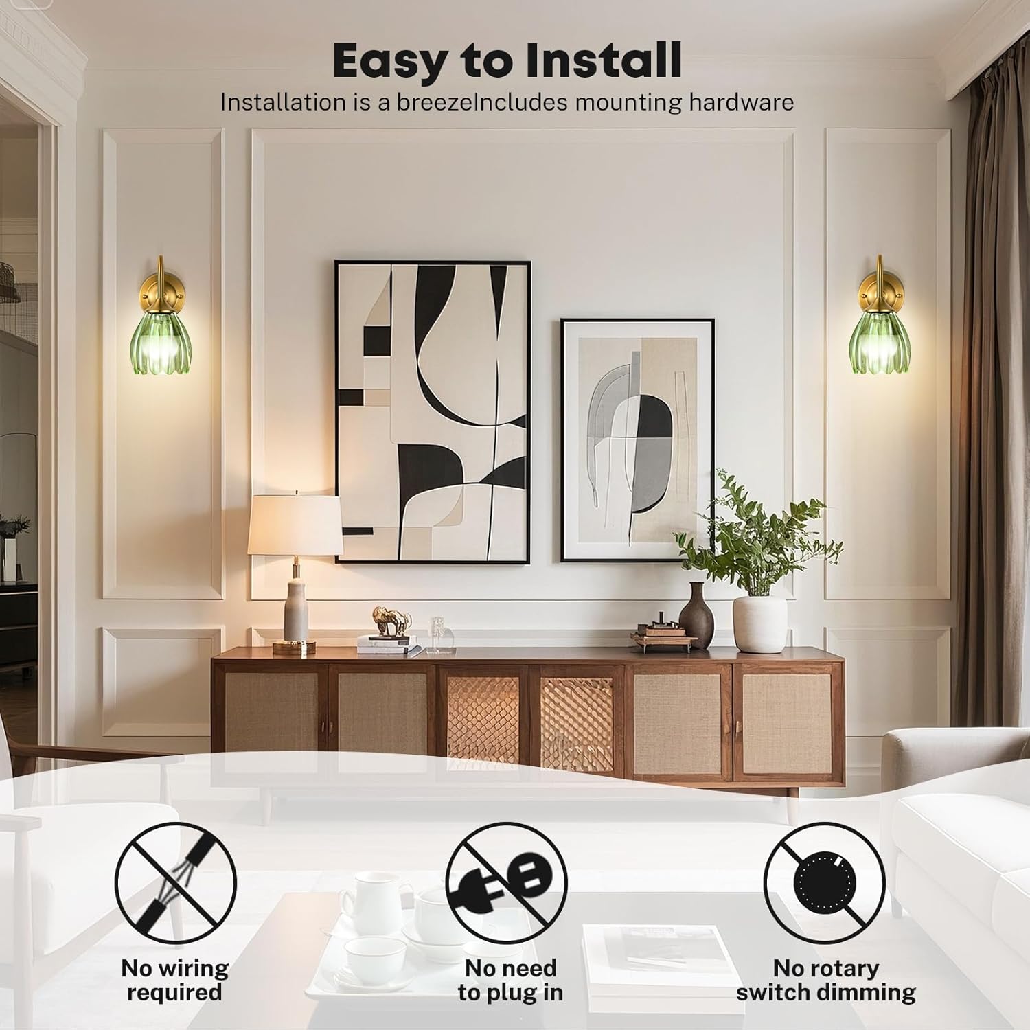 Thumbnail 5 de LumaBrite Vintage Rechargeable Wall Lights (Set of 2) with 8000mAh Battery, 12 RGB + 3 CCT, Remote Control