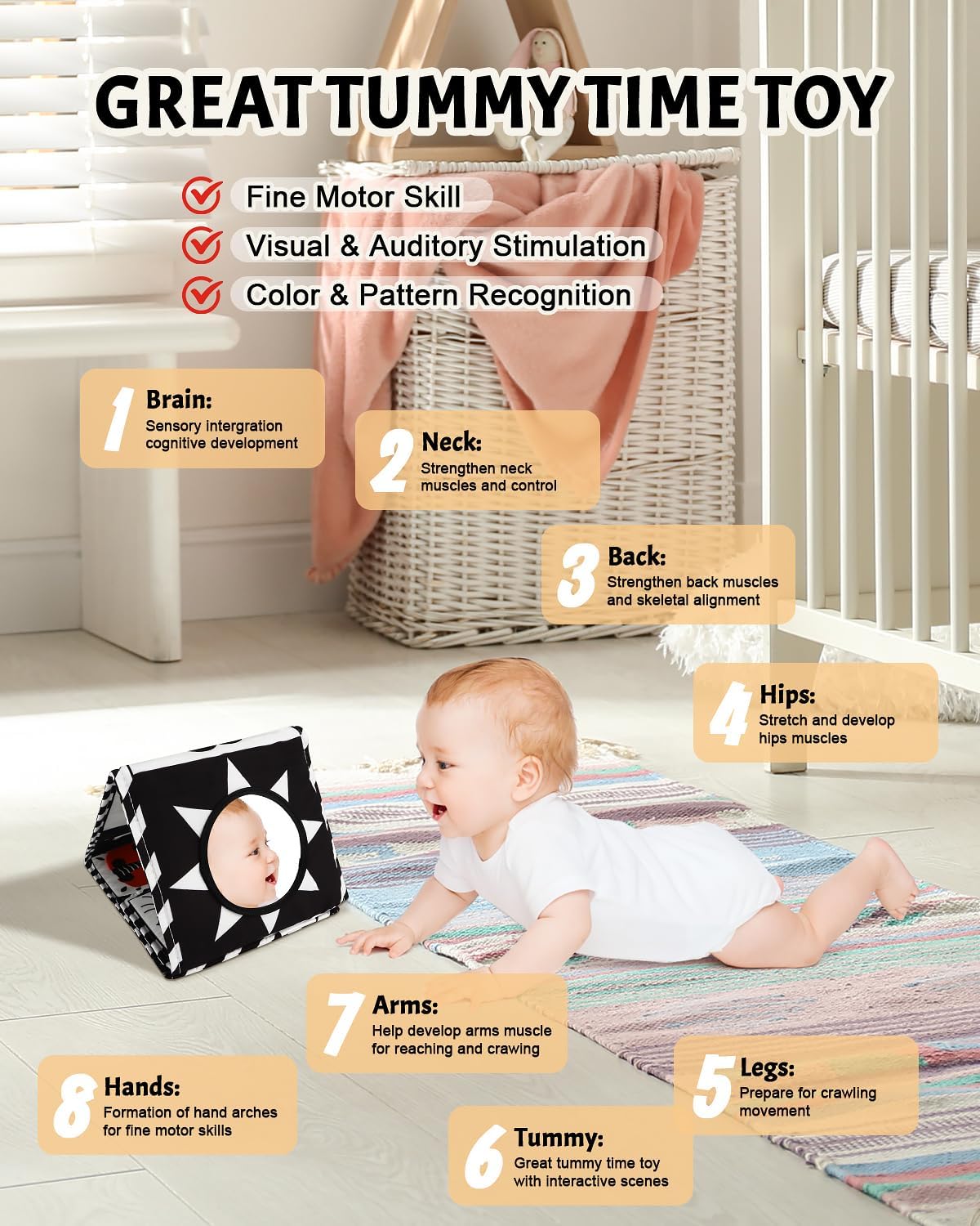 Detalle 2 de High Contrast Baby Book 0-6 Months 👶