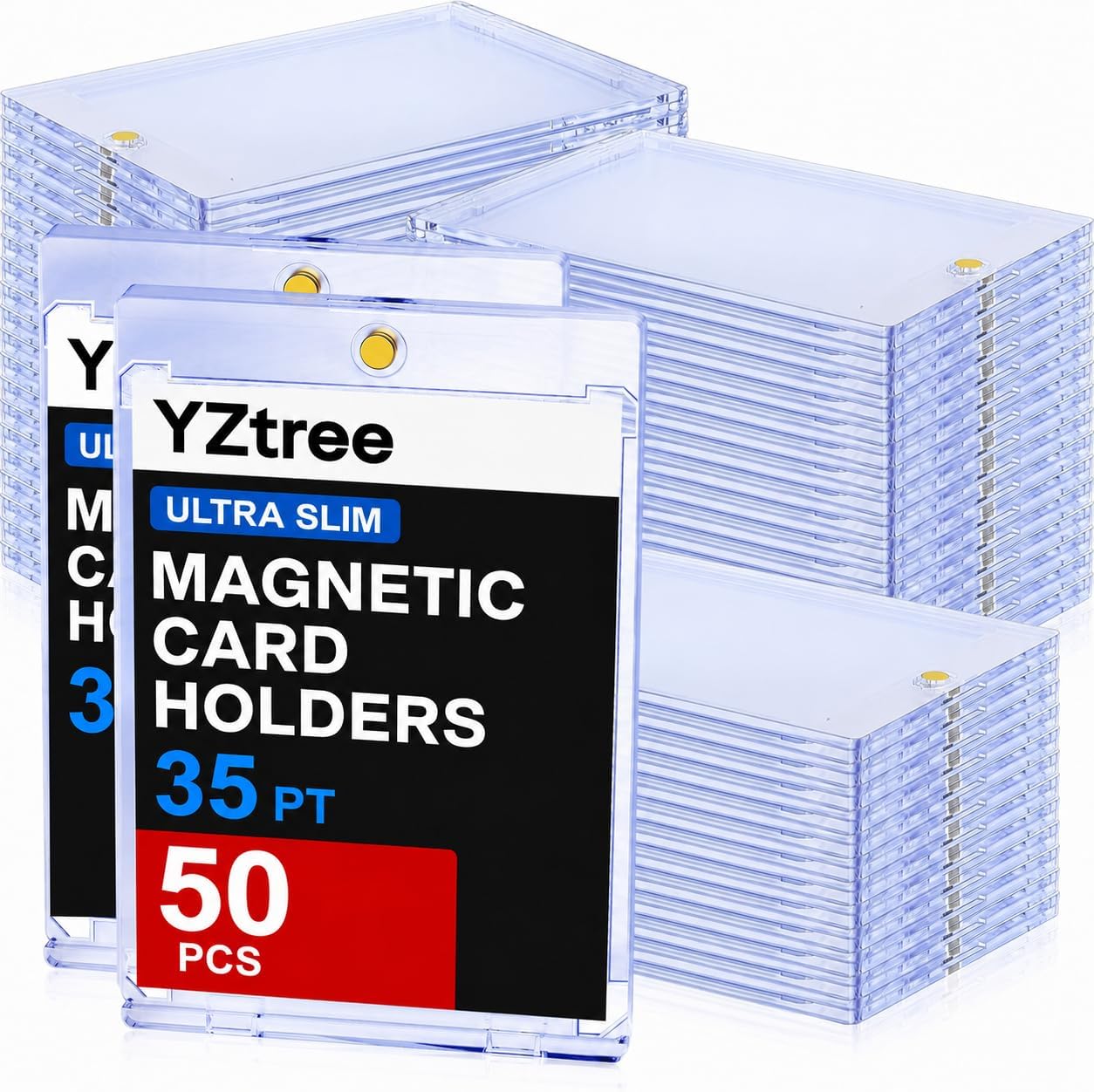 Thumbnail 6 de YZtree 204ct Magnetic Trading Card Holders: 35pt Ultra-Slim One Touch Case with UV Protection