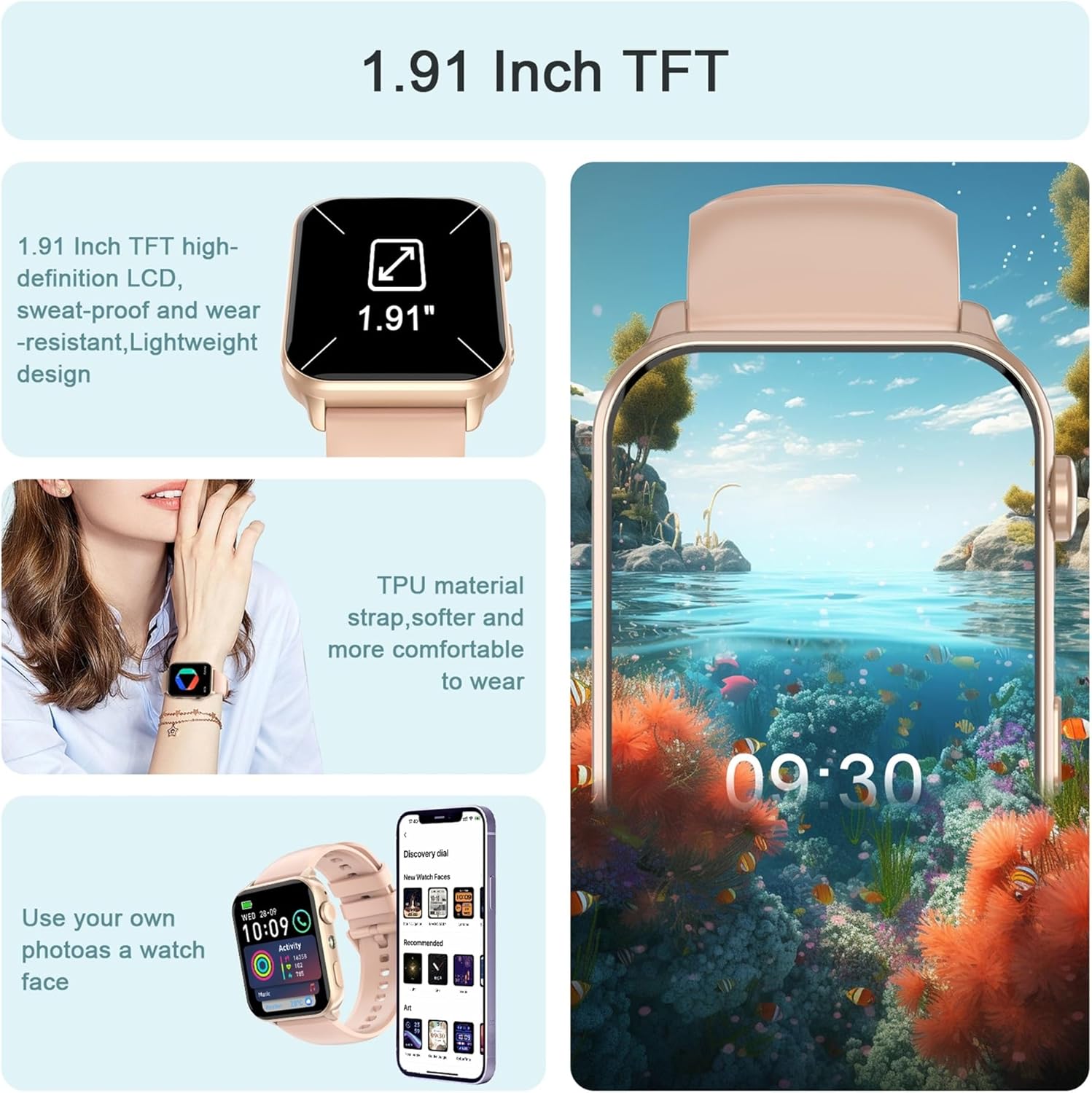 Thumbnail 1 de IOWODO Smart Watch 1.91" HD fitness smartwatch