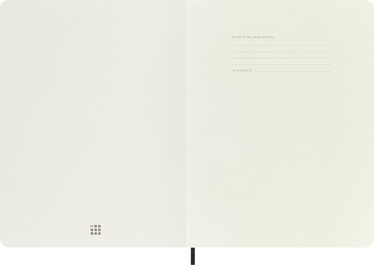 Detalle 2 de Moleskine Classic Notebook XL a righe, copertina morbida, elastico - Nero, 192 pagine
