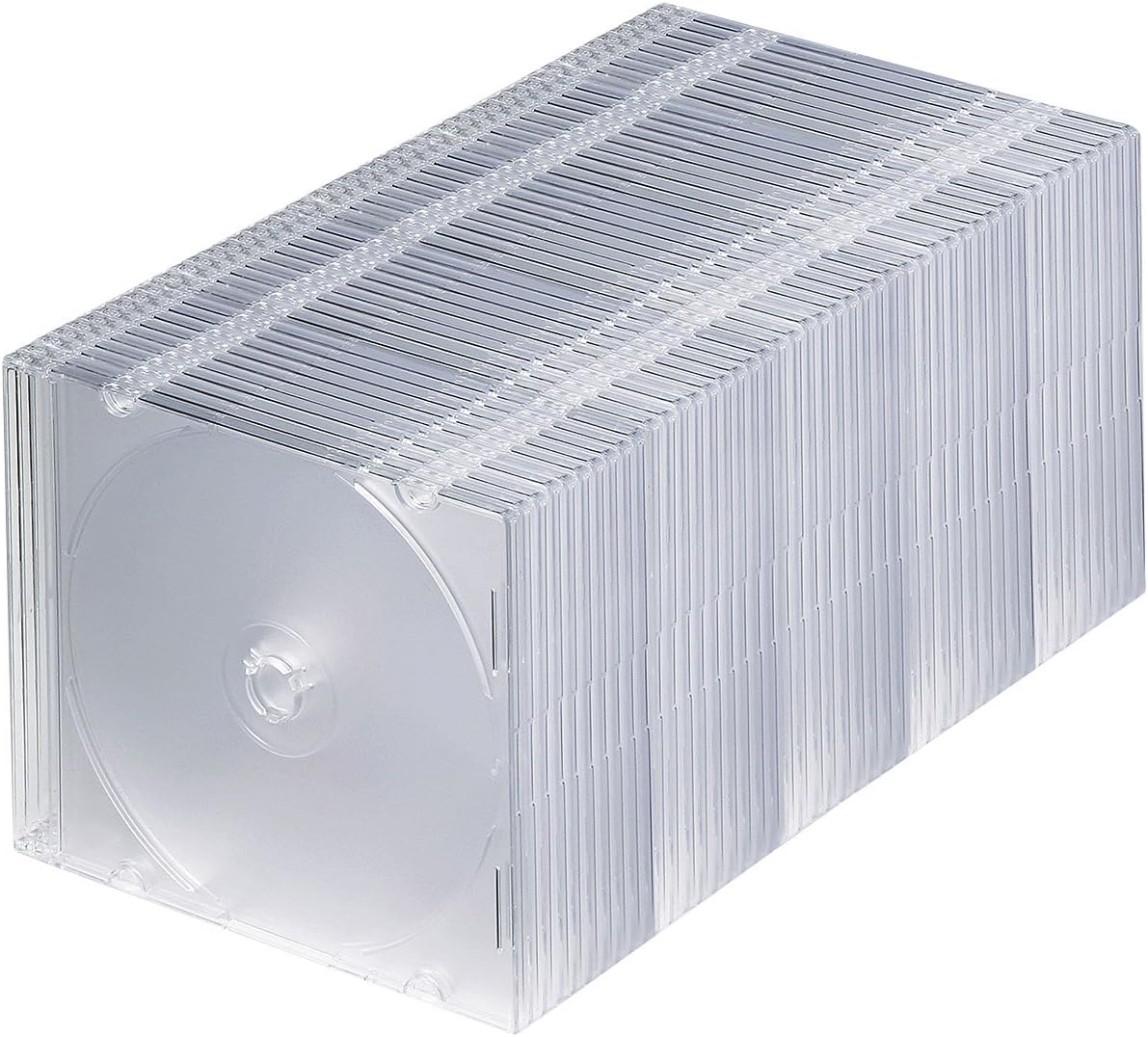 Detalle de サンワサプライ FCD-PU50C スリムCD/DVD/BDケース 50枚セット・厚さ約5mm・クリア