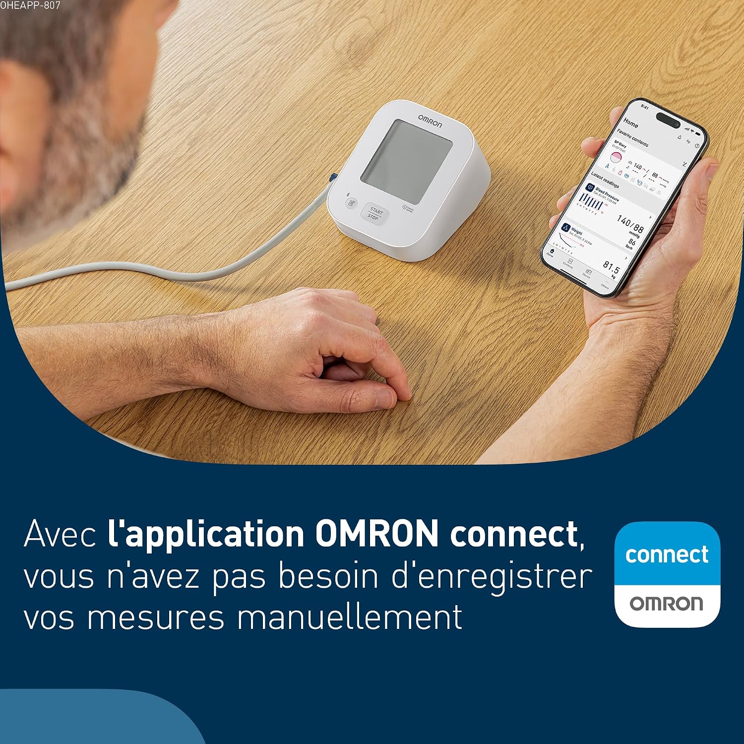 Detalle de OMRON X2+ Connect tensiomètre bras 30