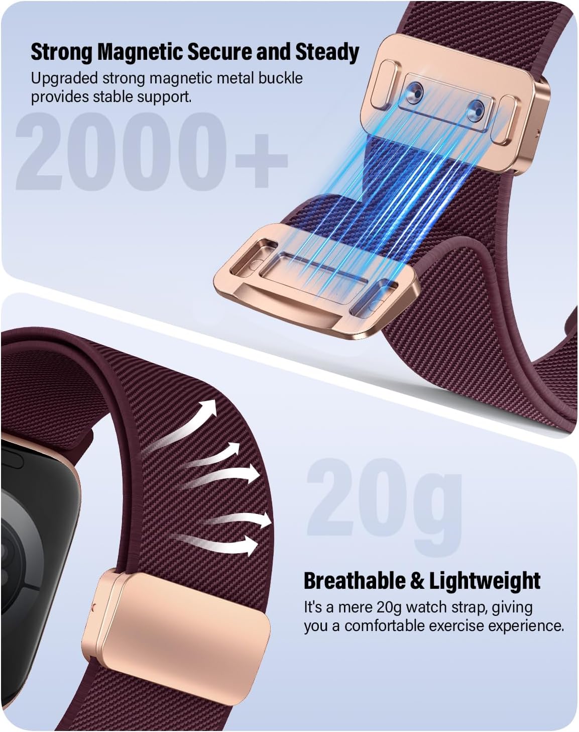 Thumbnail 3 de Yoohoo Elastic Nylon Strap for Apple Watch