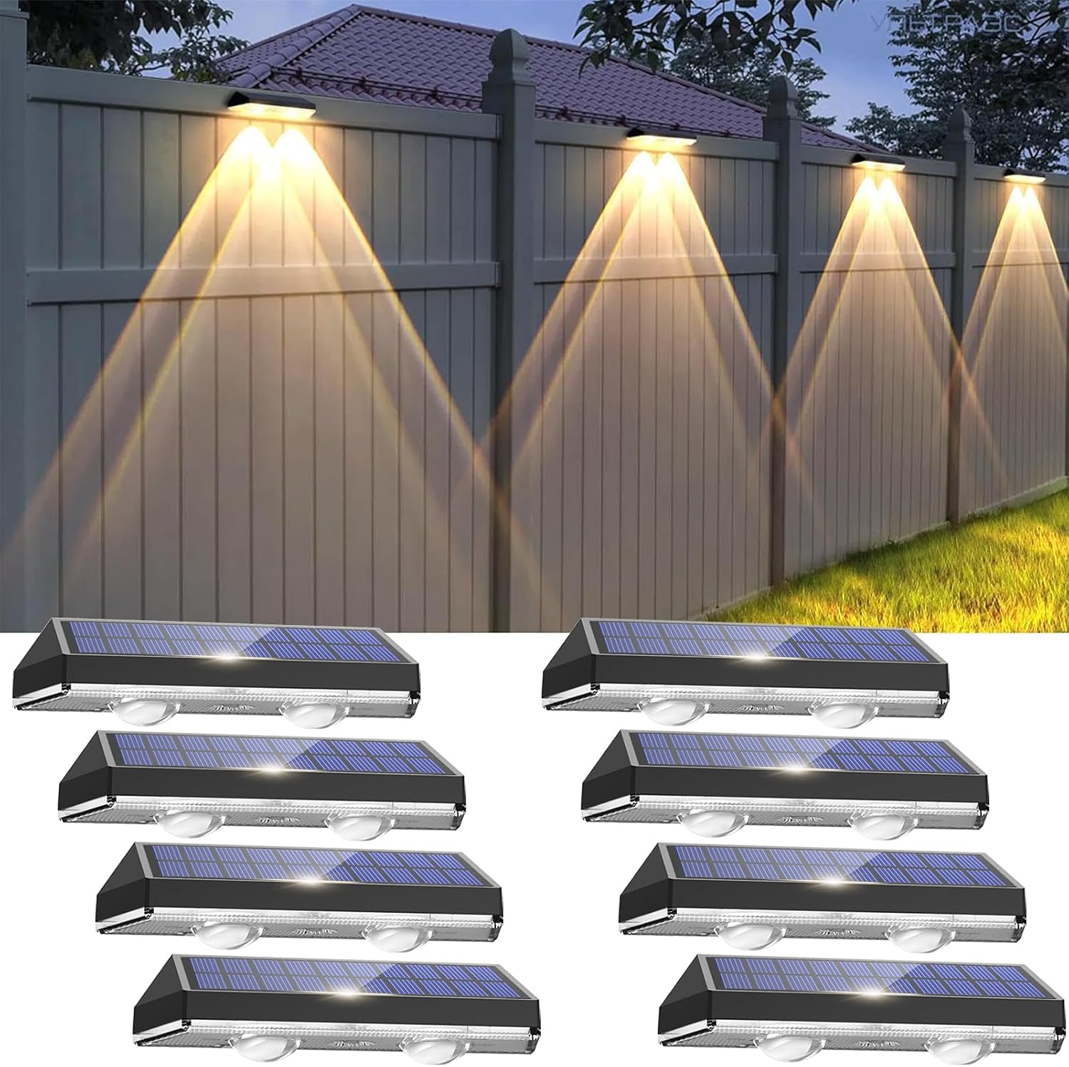 Detalle de Auting solcellslampor för utomhusbruk, 3 ljuslägen och IP65