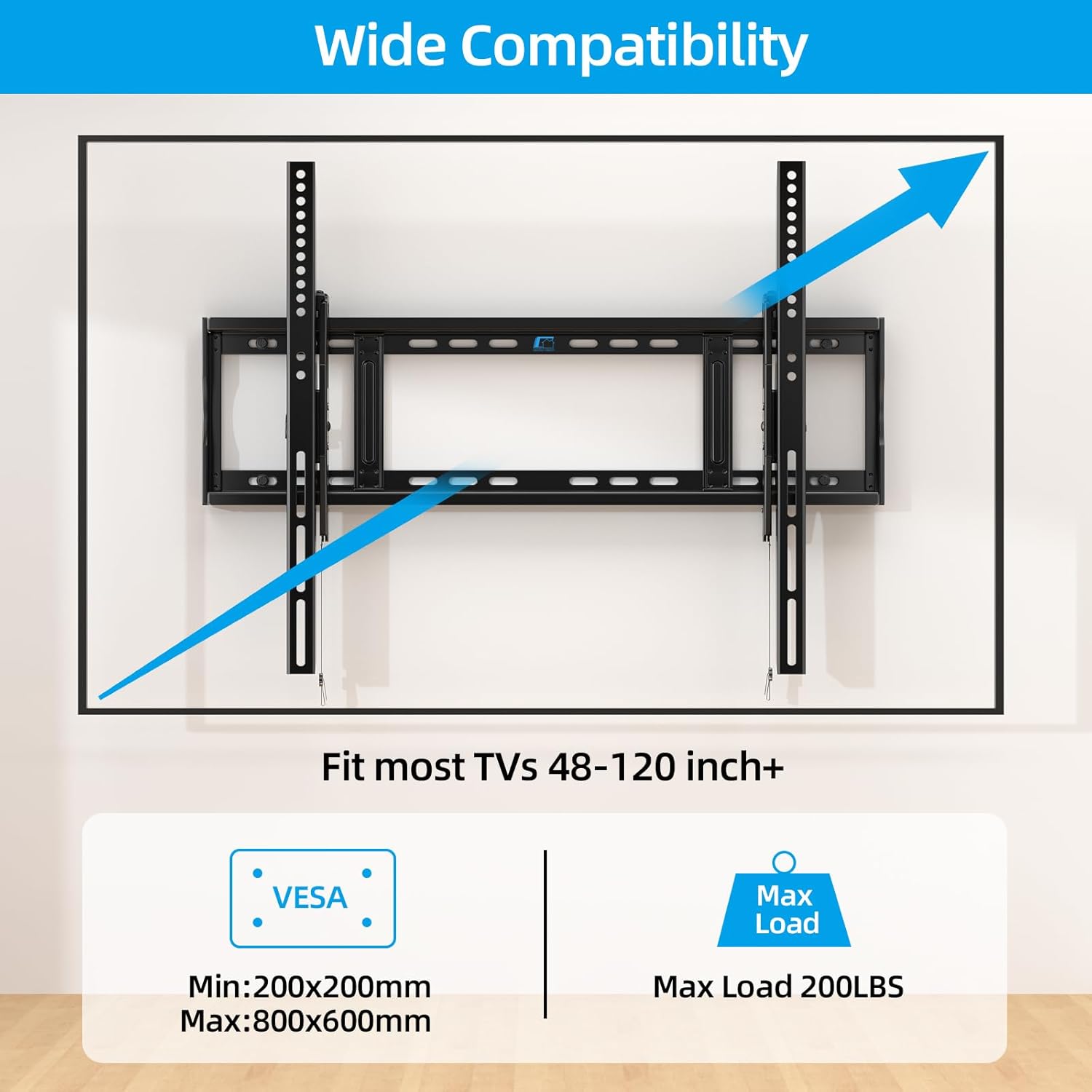 Thumbnail 1 de HOME VISION Heavy Duty Tilt TV Mount 200 lbs