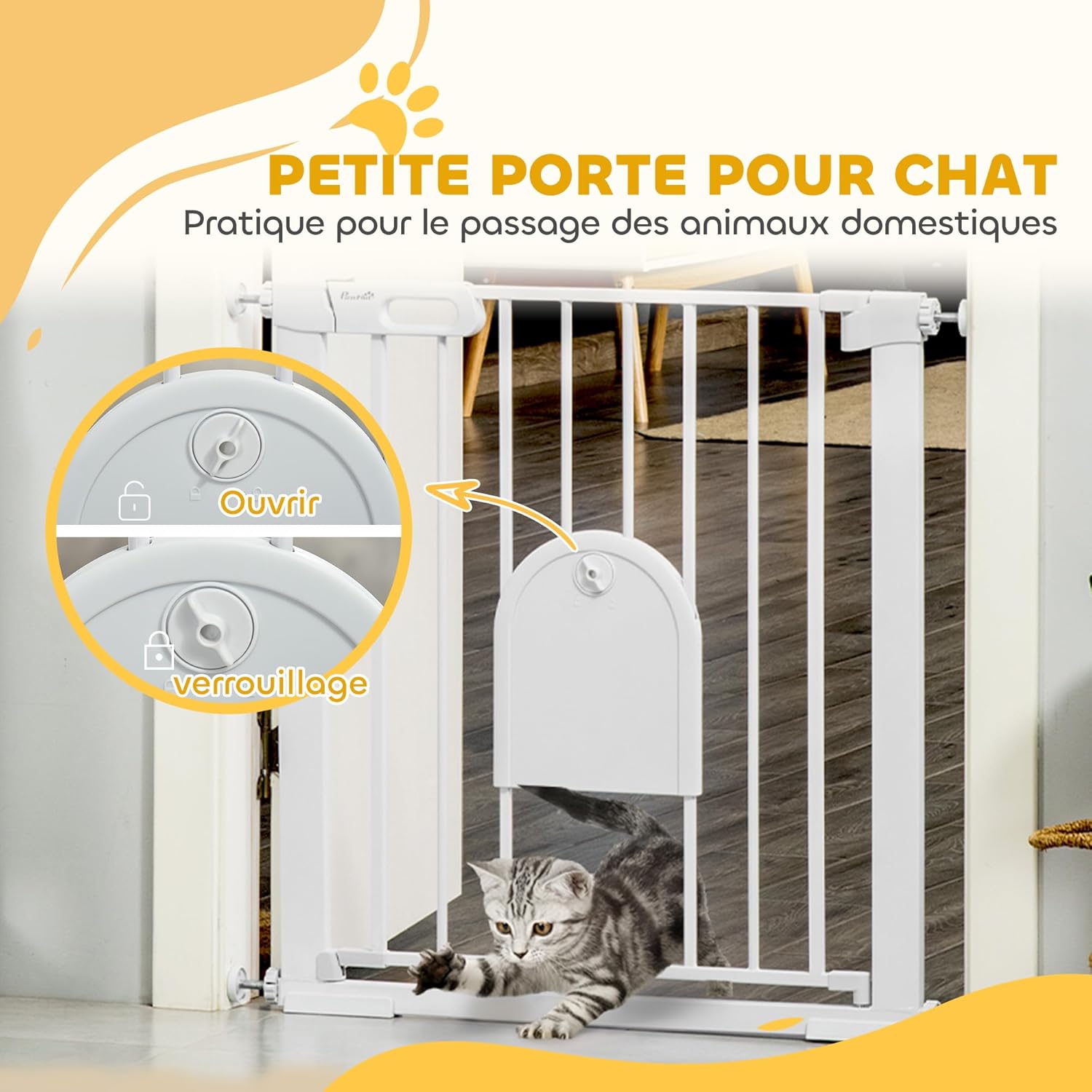 Thumbnail 5 de PawHut Barrière de sécurité 76 cm