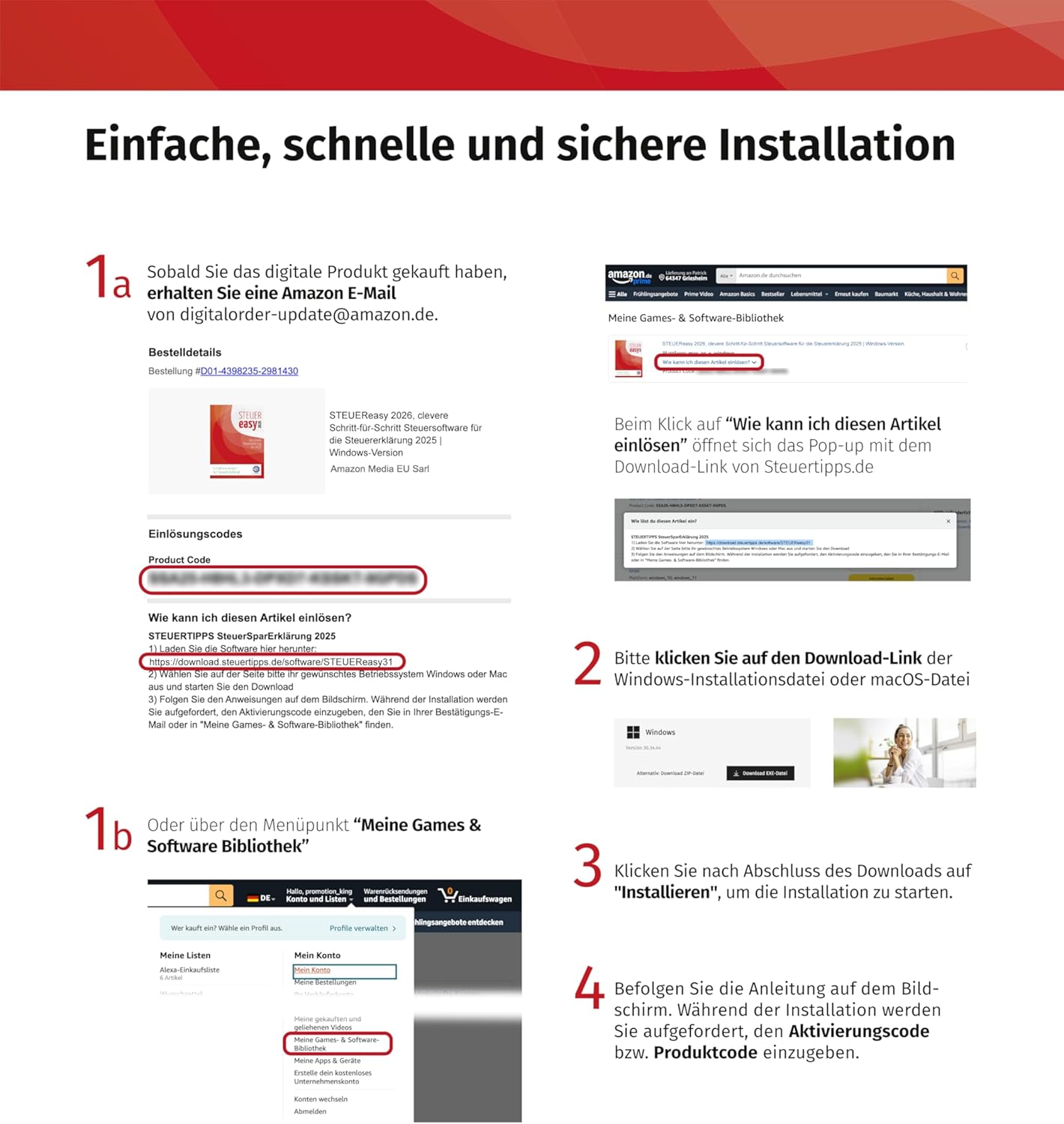 Detalle de STEUEReasy 2026 Steuererklärung 2025 Software