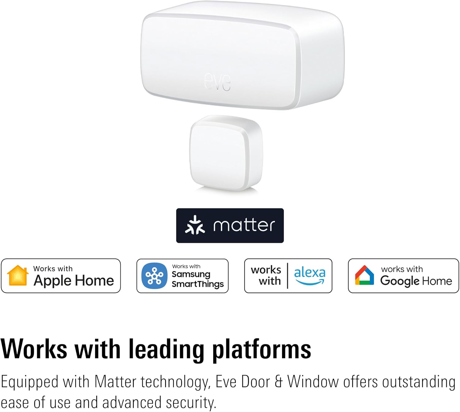 Detalle 2 de Eve Door & Window (Matter) 3 pezzi – sensori smart di contatto per porte e finestre