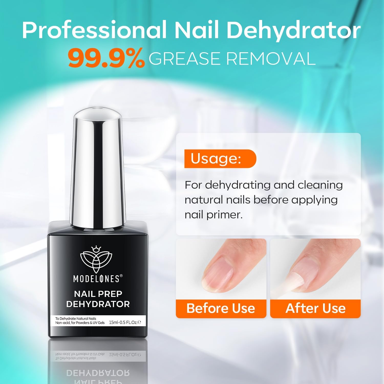 Detalle de Modelones Kit Primer Ongle Semi Permanent + Déshydrateur UV Nail Prep (15 ml x 2)