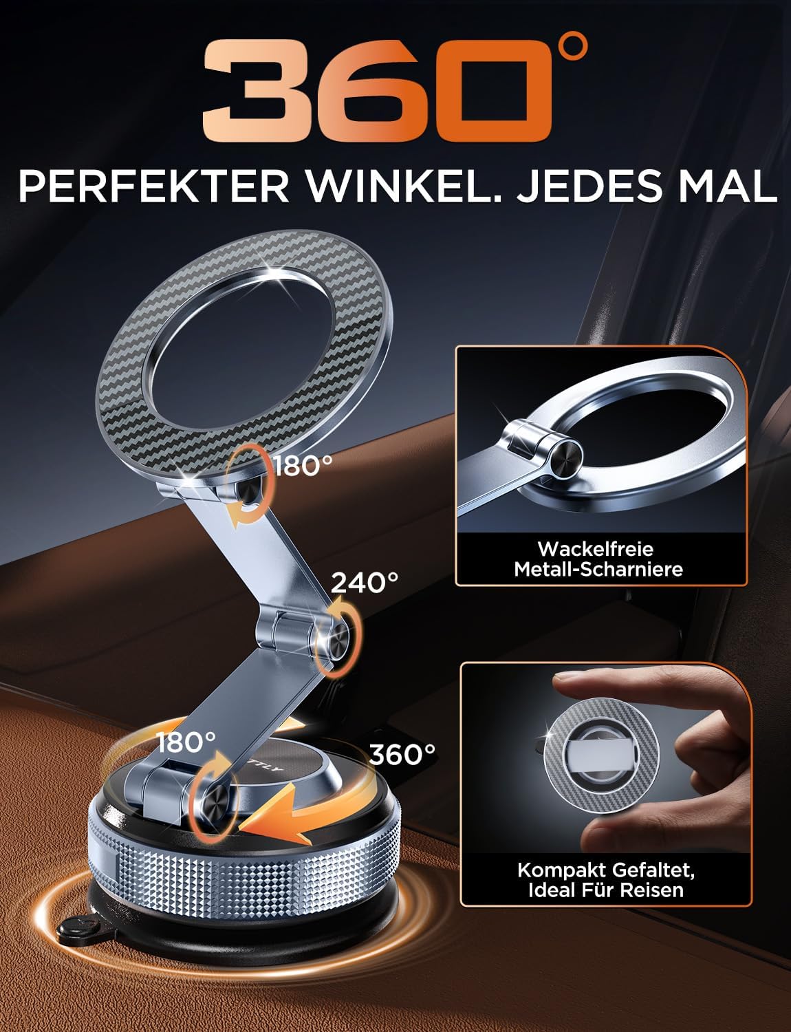 Thumbnail 2 de MSXTTLY Vmag S3 Magnetische Auto‑Handyhalterung