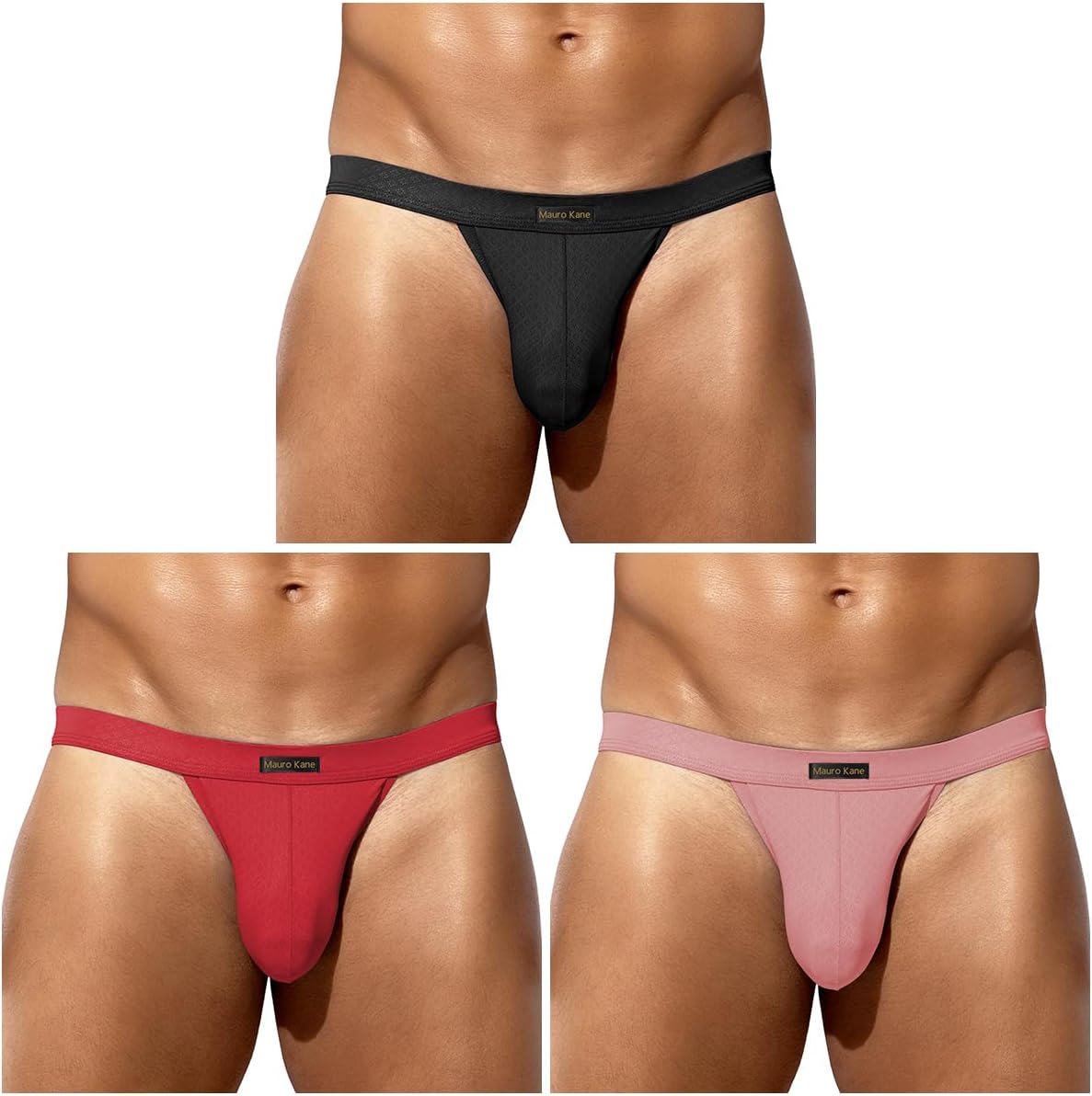 Thumbnail 6 de Mauro Kane Mens Sexy Briefs - Soft Lightweight Low Rise with 3D Pouch (3 Pack)