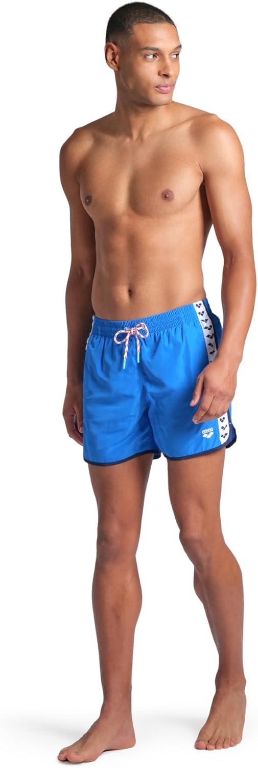 Thumbnail 5 de Short de bain homme Arena Team Stripe Beach – séchage rapide, cordon extérieur et slip intégré