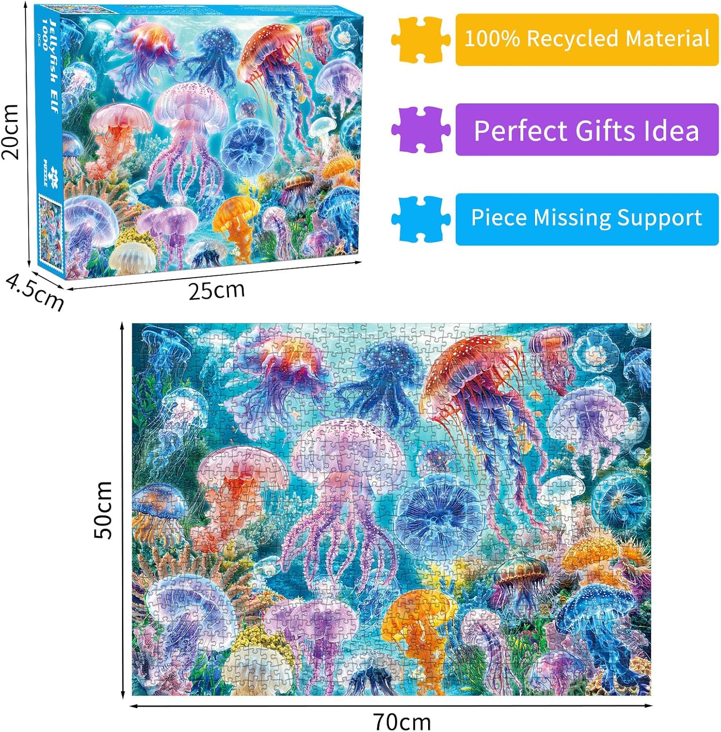 Thumbnail 1 de Jellyfish 1000 Piece Jigsaw Puzzle