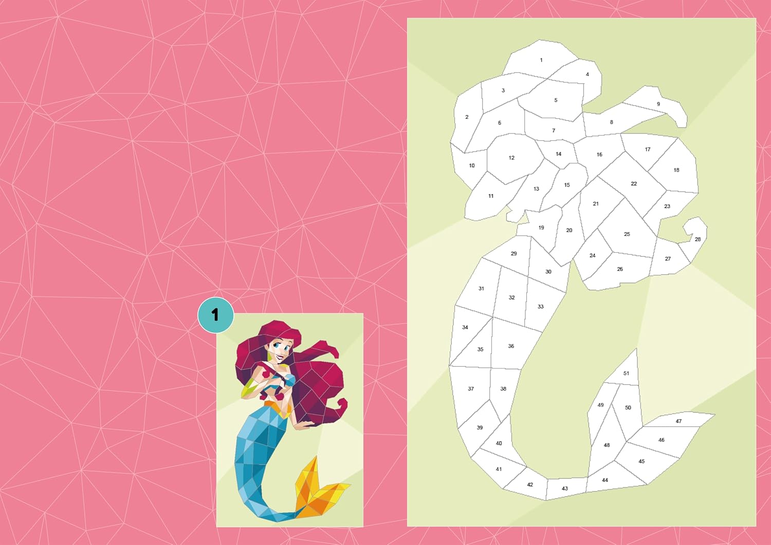 Thumbnail 1 de Disney Princess: Sticker By Numbers – aktivitetsbok för 9–12 år
