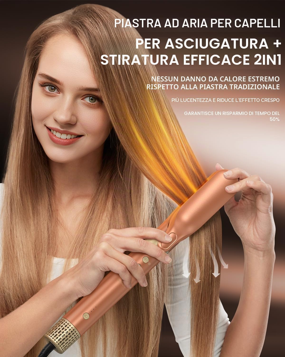 Detalle de webeauty Doppia Tensione 7 in 1 Multistyler con phon, spazzola, piastra, diffusore e 2 arricciacapelli (100–240 V)