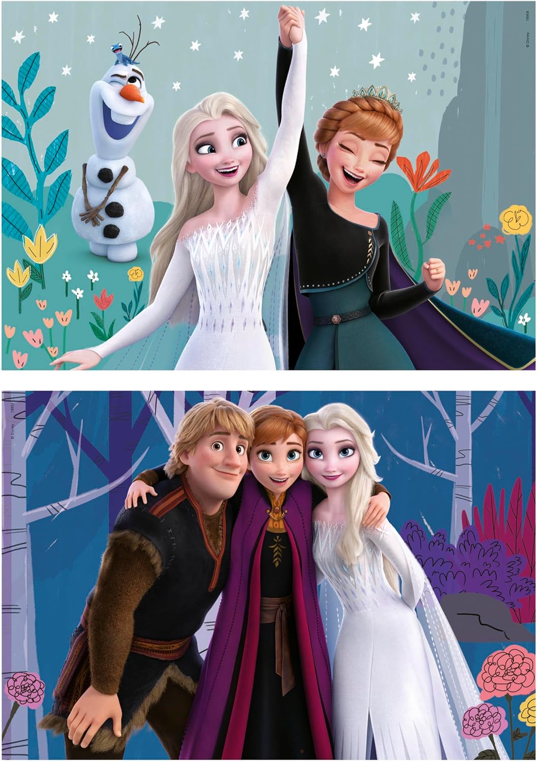 Detalle 2 de Educa - Frozen | 2 Puzzles Infantiles de Madera 🧩