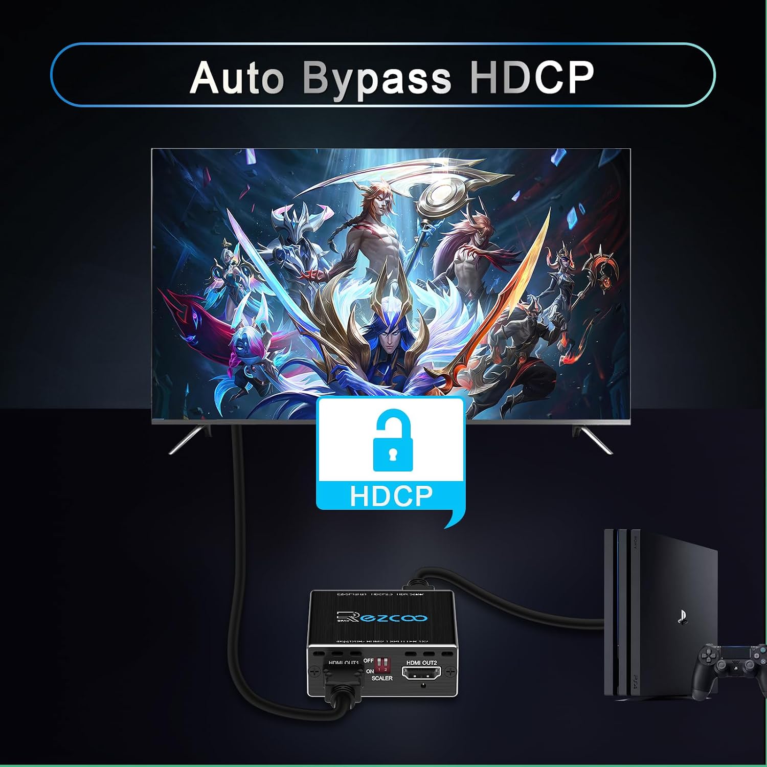 Thumbnail 6 de HDMI Splitter 4K 60Hz 1x2 para 1080p120Hz con HDCP y gestión EDID (HDMI 2.0, audio Dolby Atmos)