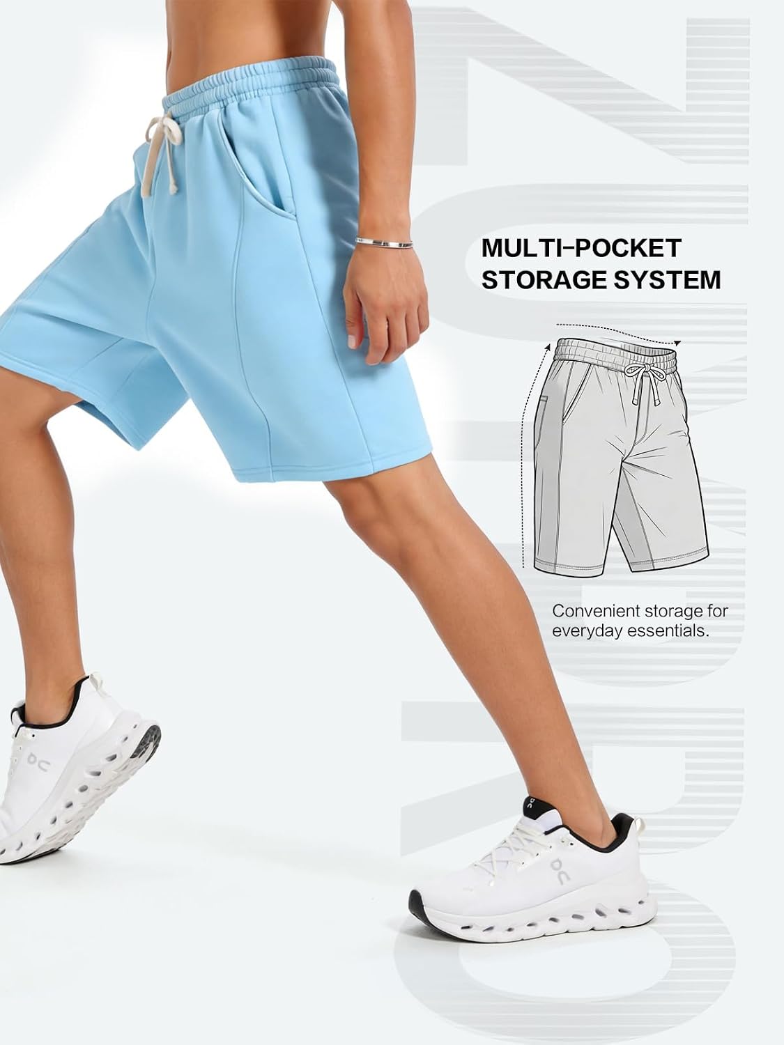 Detalle 1 de ZUY Men's Sweat Shorts, 8-Inch