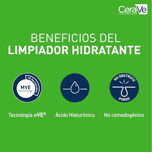 Detalle de CeraVe Hydrating Cleanser Gel limpiador hidratante en crema 473 ml