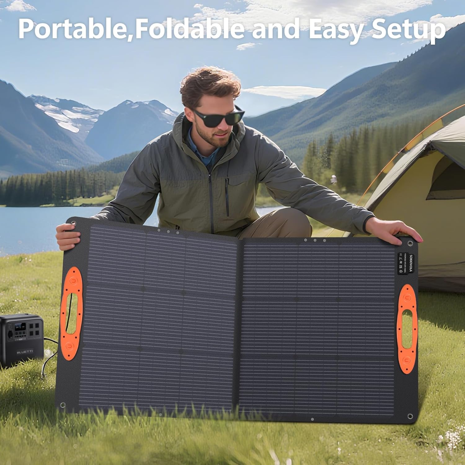 Detalle de SOKIOVOLA N-Type 110W Portable Solar Panel