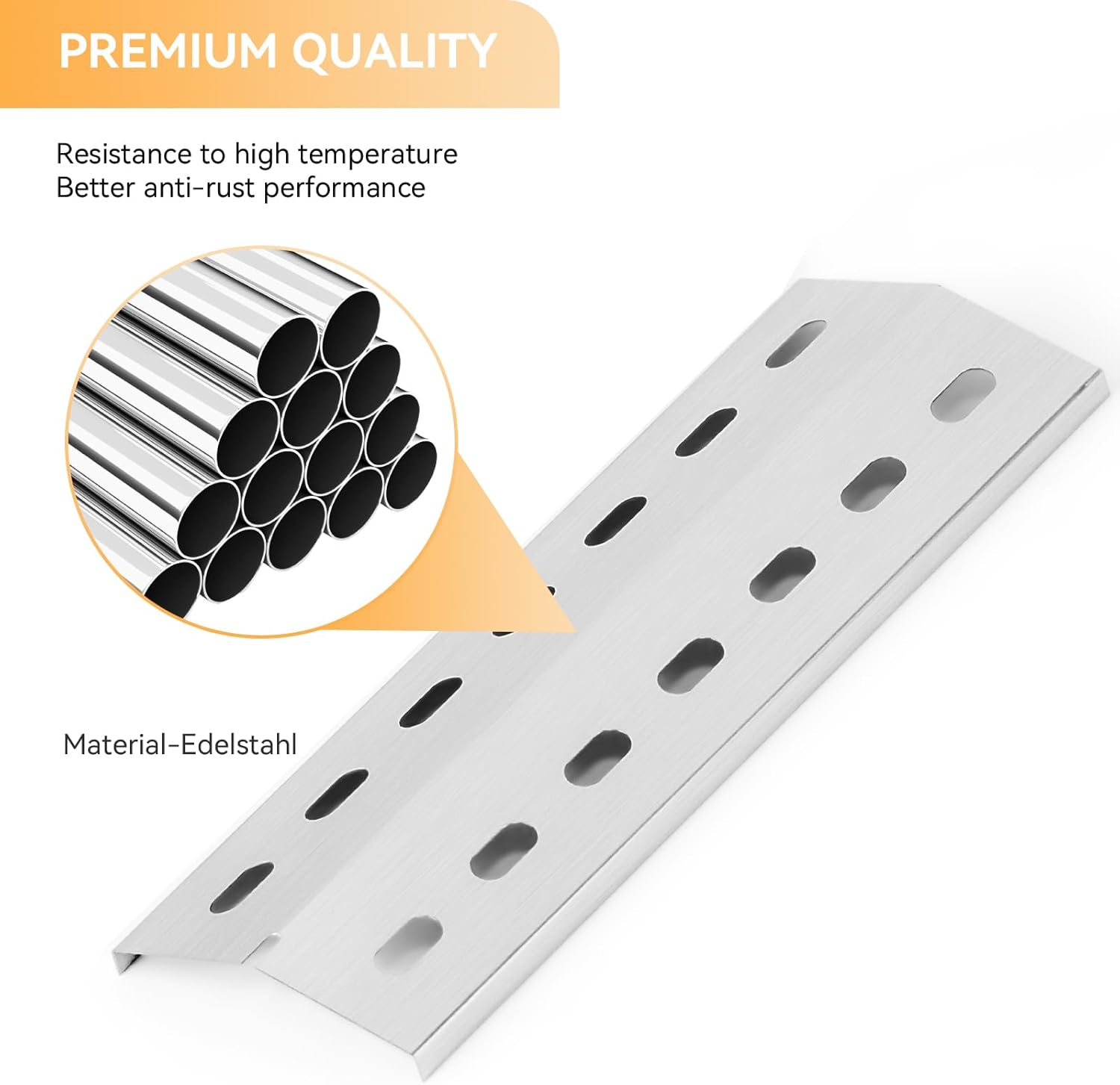 Thumbnail 3 de FIRXZYMZ Brennerabdeckung aus Edelstahl 33,5 x 12 cm für Enders San Diego (3 Stück) Ersatzteile