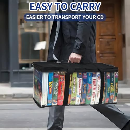 Thumbnail 4 de DYUEE 6Pack Transparent DVD Storage Bags – Clear PVC Media Organizer for 240 Discs