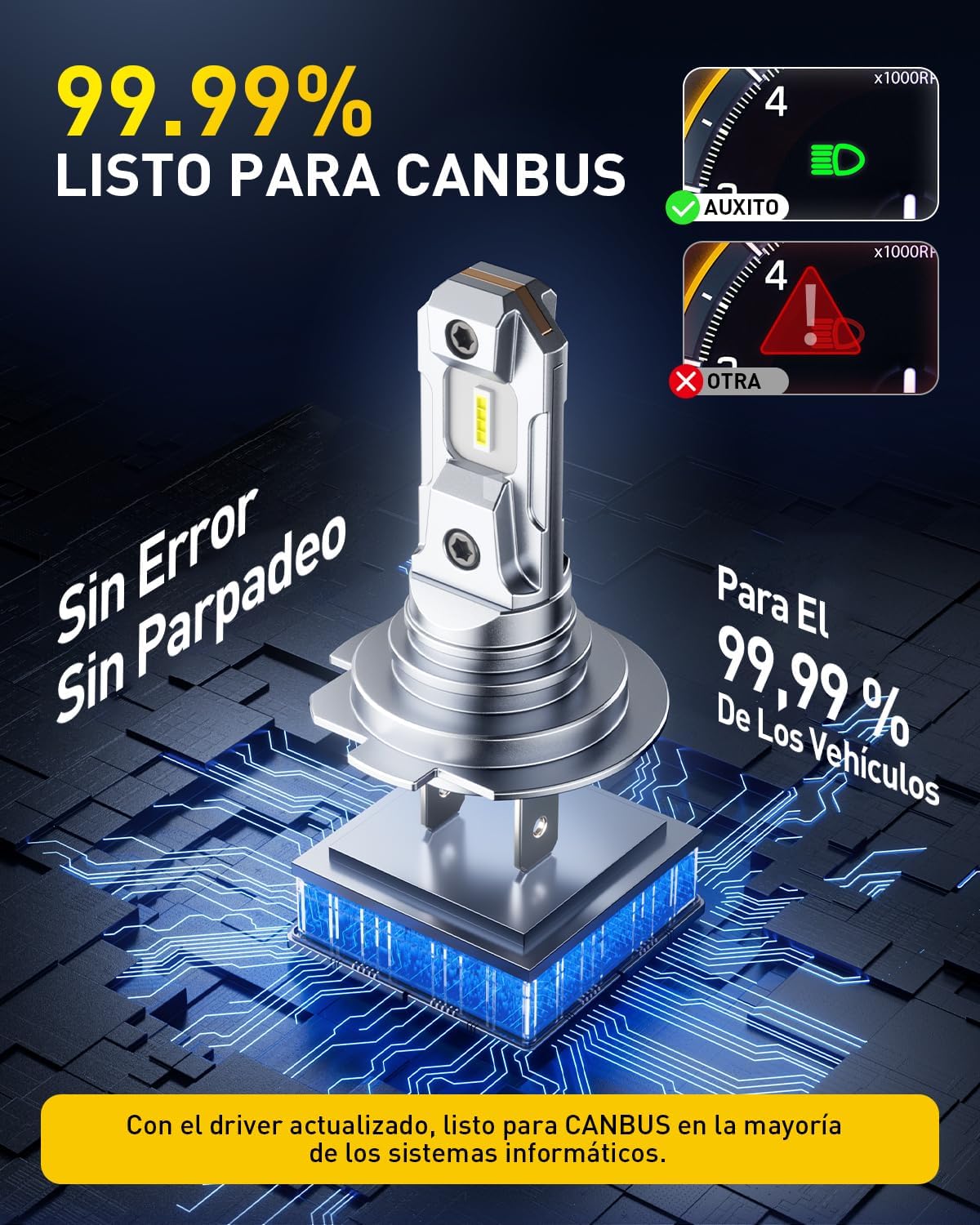 Thumbnail 6 de AUXITO H7 LED 600% más luminosa