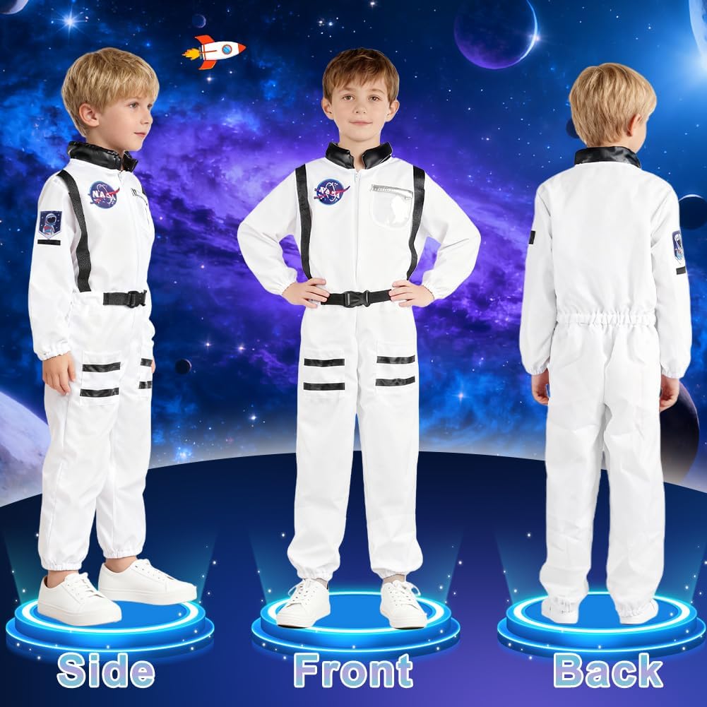 Detalle de BSBUY 5276991 astronautenkostuum voor kinderen, maat 120, met helm