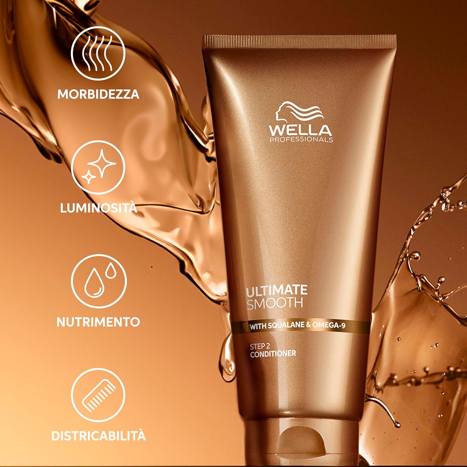 Thumbnail 1 de Wella Professionals Ultimate Smooth Conditioner con squalano e Omega 9 (1L) per capelli secchi, opachi e crespi