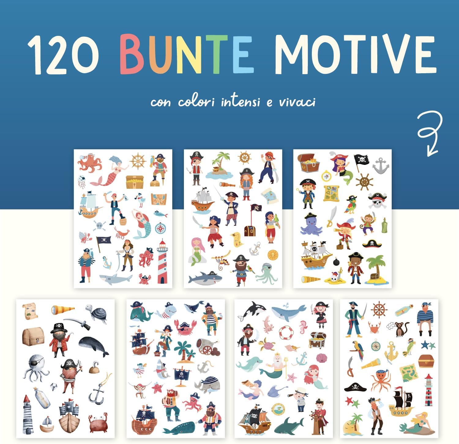 Thumbnail 1 de Famifidus 120 tatuaggi temporanei per bambini: set skin-friendly per feste, compleanni e scuole