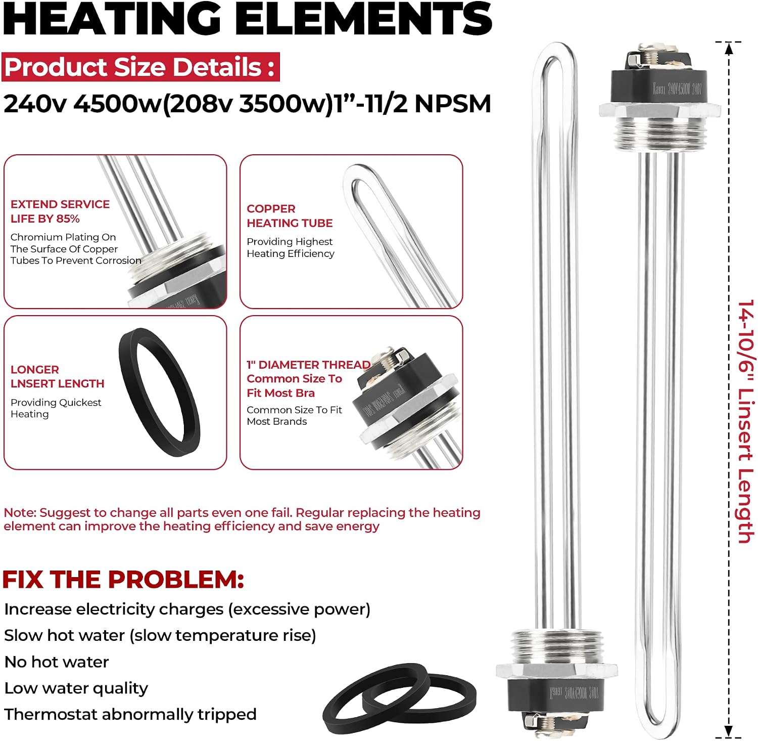 Detalle 2 de NISHCON Electric Water Heater Tune-Up Kit EWH-02