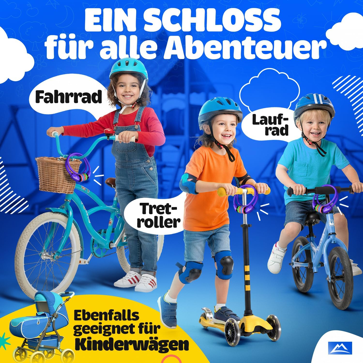 Detalle 2 de Nextcover Fahrradschloss Kinder mit 5-stelligem Code