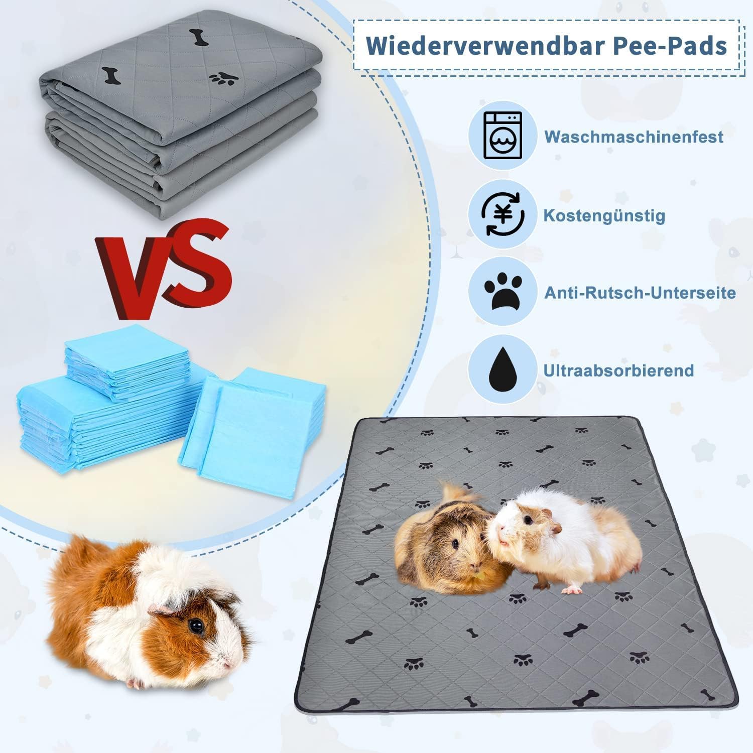 Thumbnail 4 de Saugfähige PIPI-Pads Meerschweinchen 2 Stück 60x120cm