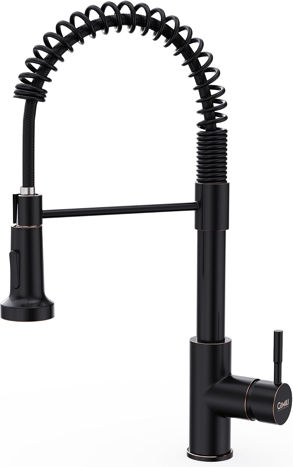 Detalle de GIMILI Oil Rubbed Bronze Kitchen Faucet with Pull-Down Sprayer