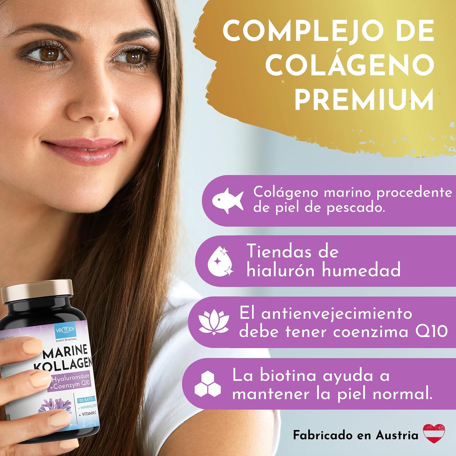 Detalle 2 de VROODY Colágeno Marino 1000 mg