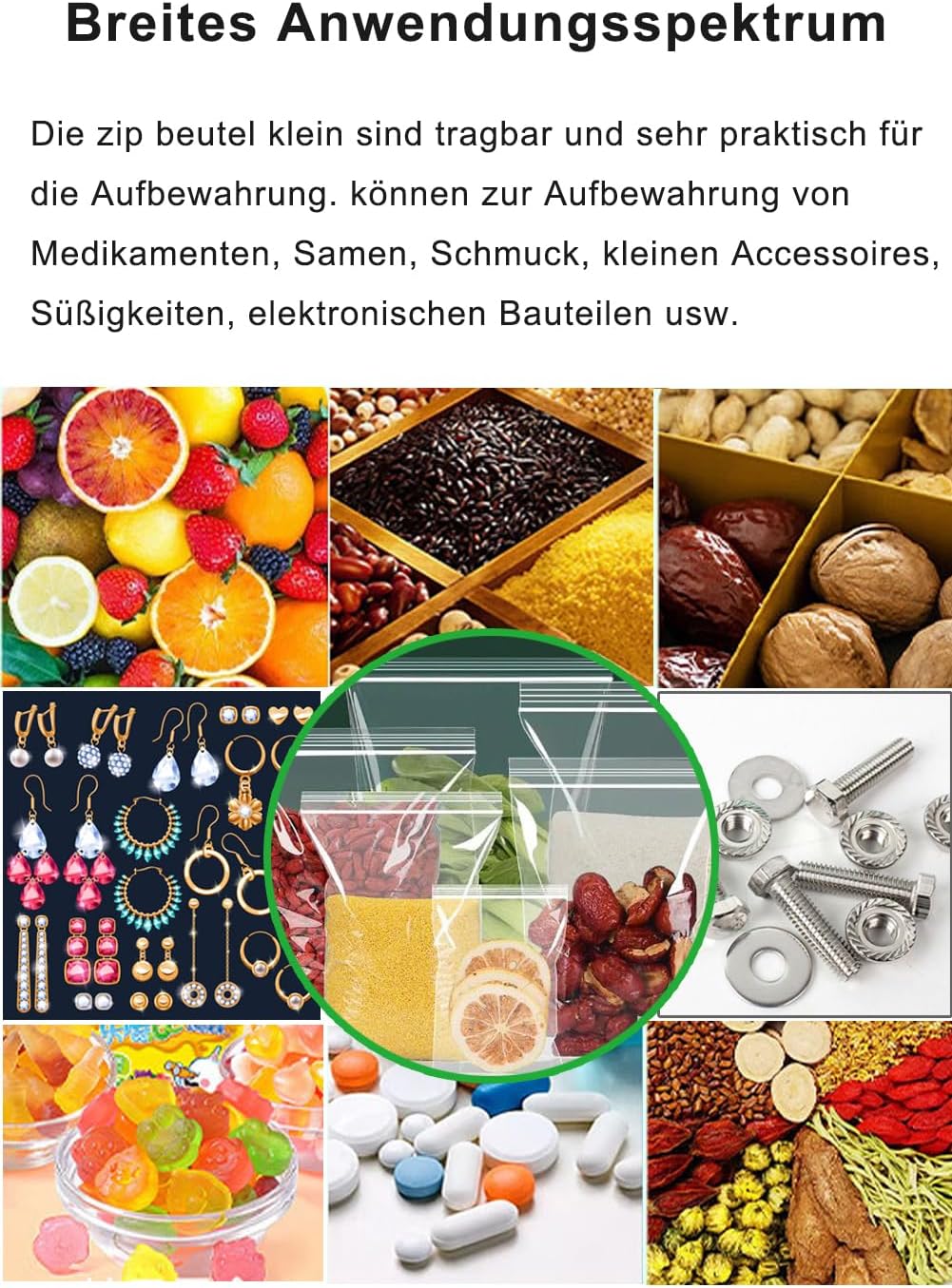 Thumbnail 6 de 400 Druckverschlussbeutel Set 8x12 und 10x15 cm