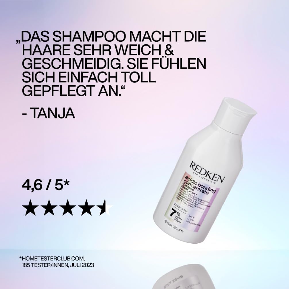 Detalle de Redken Acidic Bonding Concentrate Pflegeset: Shampoo + Conditioner (300 ml + 300 ml) gegen Farbverlust