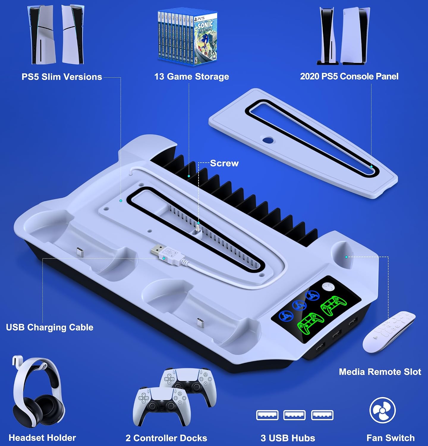 Thumbnail 6 de Svetaecho PS5 Slim Stand 3-Speed