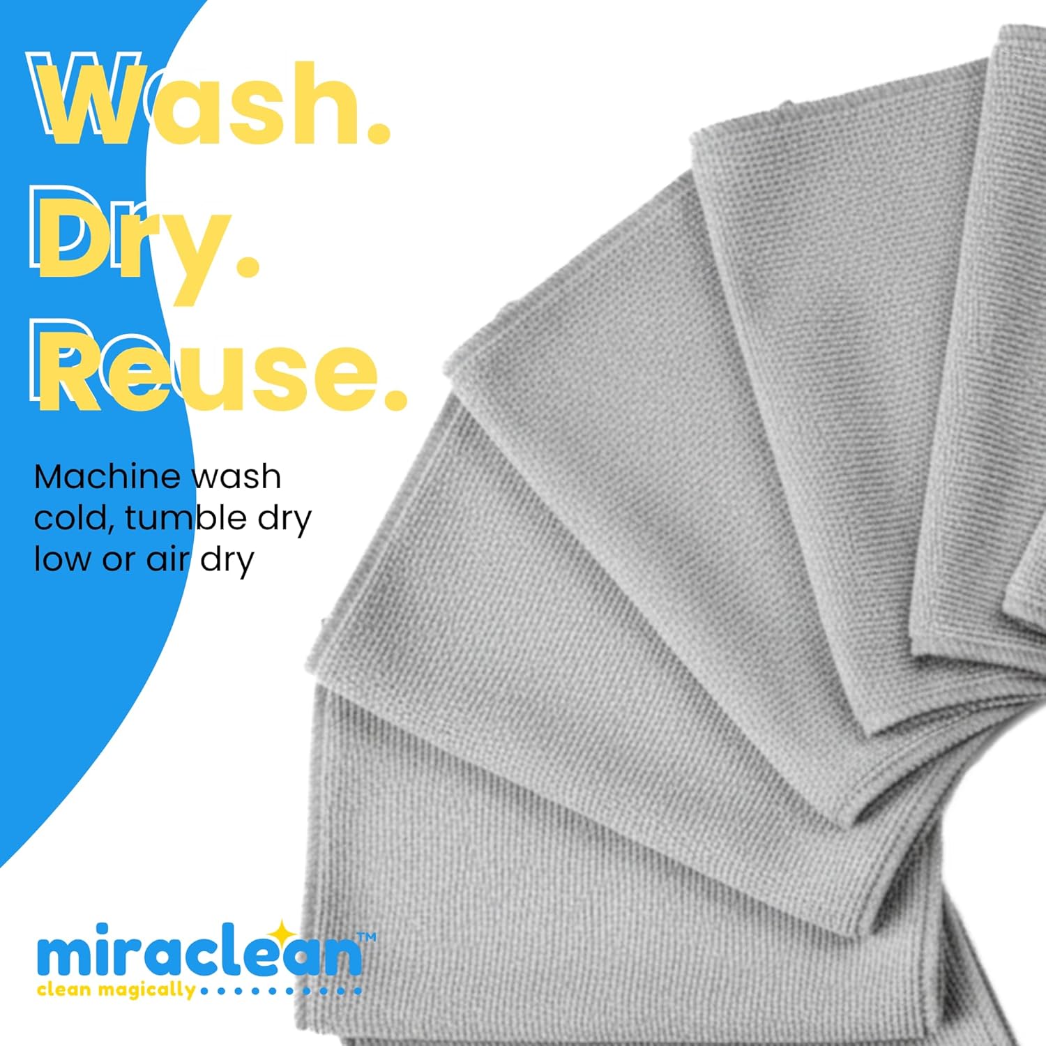 Thumbnail 6 de Microfiber Cleaning Cloth Grey 12 Pack — 12 x 12 inch, 320 GSM, Lint-Free, Scratch-Free