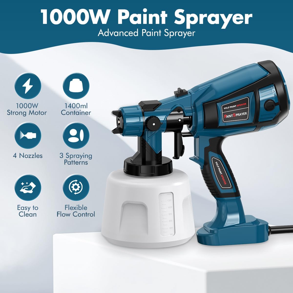 Detalle de Paint Grids HVLP Paint Sprayer, 1400ML