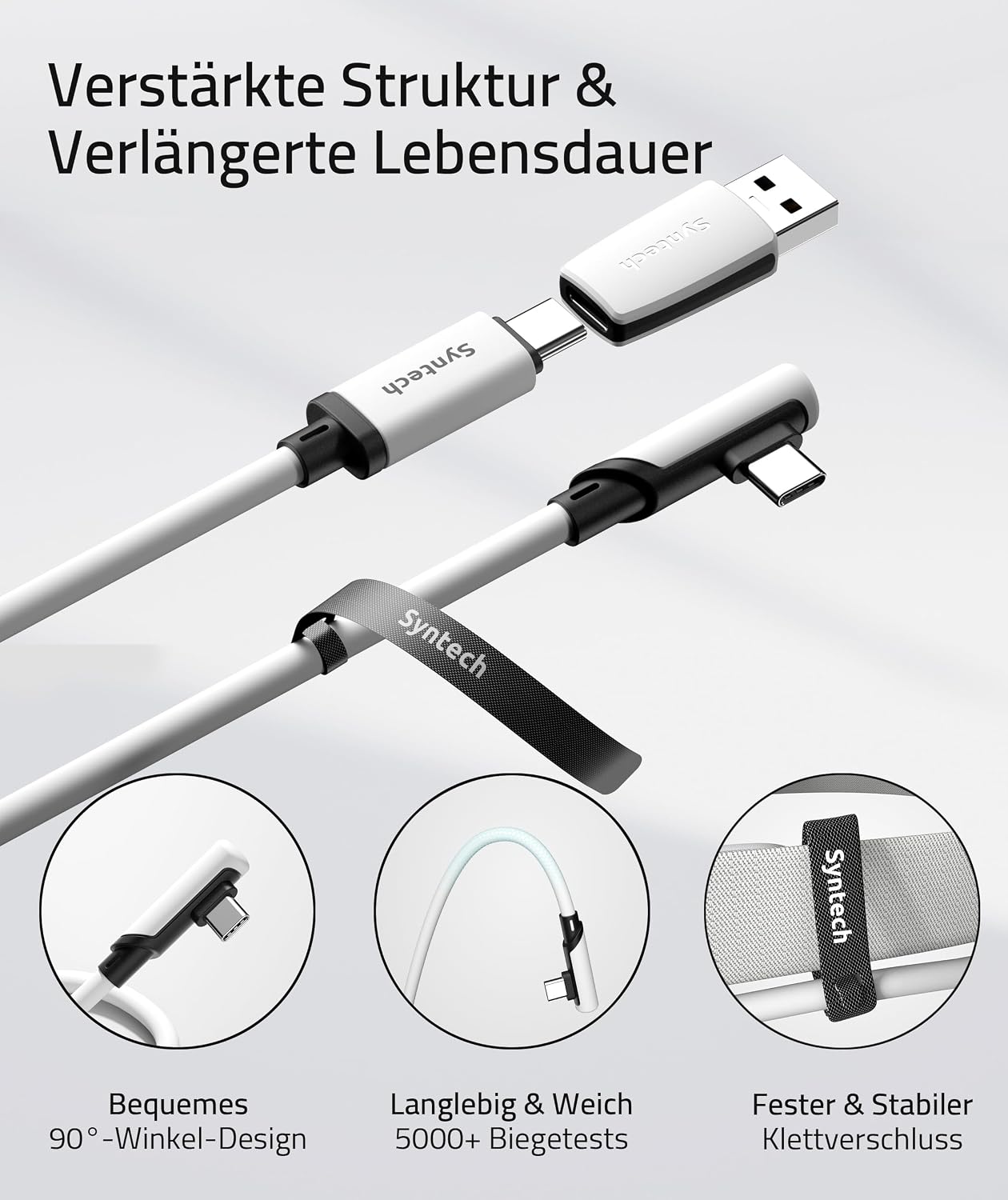 Thumbnail 3 de Syntech 5 m Link-Kabel mit USB-3.0-Adapter für Meta Quest 3/3S/2/Pro & Pico 4