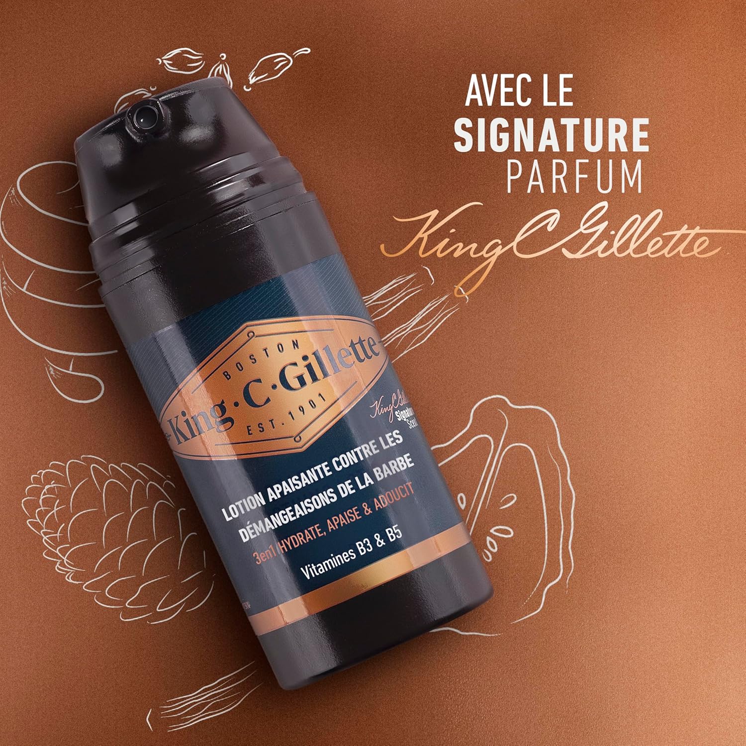 Thumbnail 4 de King C. Gillette Soin Barbe Homme lotion apaisante contre les démangeaisons (menthol, vitamines B3 & B5) – 100 ml